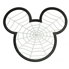 Mickey Mouse Spider Web Applique Embroidery Design